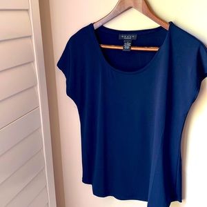 Grace navy blue short sleeve top